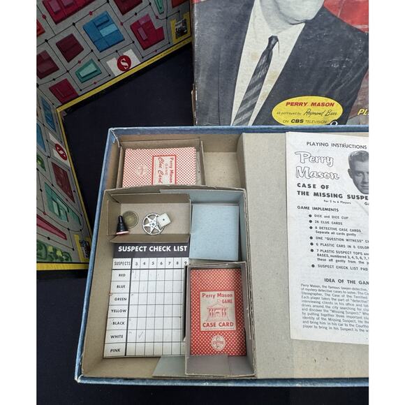 1959 Board game Perry Mason Game - Case of the Missing Suspect Nice! - Picture 10 of 13